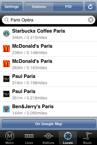 Download Metro Paris Subway Application for iPhone and iPod Touch